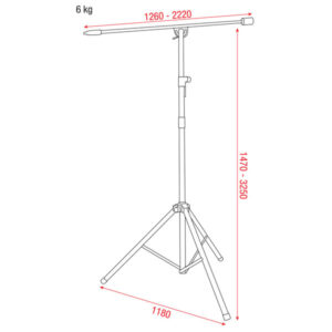 Microphone stand for overhead 1470-3250