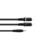 OMNITRONIC Adaptercable 3.5 Jack/2xJack 1.5m bk