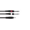 OMNITRONIC Adaptercable 3.5 Jack/2xJack 6m bk