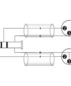 OMNITRONIC Adaptercable 3.5 Jack/2xXLR(M) 3m bk