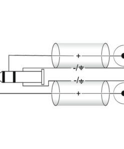 OMNITRONIC Adaptercable Jack stereo/2xRCA 1.5m
