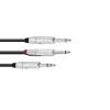 OMNITRONIC Adaptercable Jack/2xJack 3m