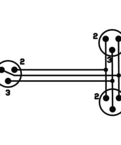 OMNITRONIC Adaptercable XLR(F)/2xXLR(M) 1.5m bk