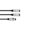 OMNITRONIC Adaptercable XLR(F)/2xXLR(M) 1m bk