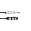 OMNITRONIC Adaptercable XLR(F)/Jack stereo 2m bk