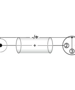 OMNITRONIC Adaptercable XLR(F)/RCA(M) 0.2m bk