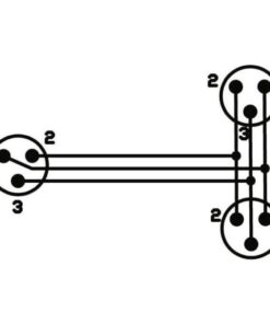 OMNITRONIC Adaptercable XLR(M)/2xXLR(F) 1.5m bk