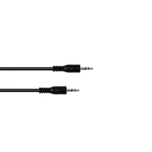 OMNITRONIC Jack cable 3.5 stereo 1.5m bk
