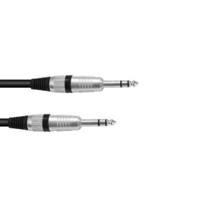 OMNITRONIC Jack cable 6.3 stereo 1m bk ROAD