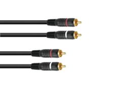 OMNITRONIC RCA cable 2x2 3m