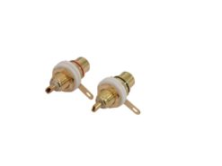 OMNITRONIC RCA mounting socket gold-plated 2x