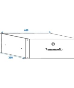 OMNITRONIC Rack Drawer with Lock 4U