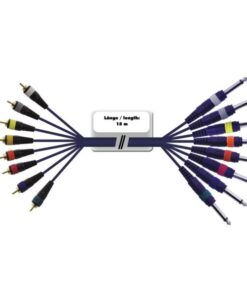 OMNITRONIC Snake cable 8xRCA/8xJack mono 15m