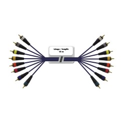 OMNITRONIC Snake cable 8xRCA/8xRCA 15m
