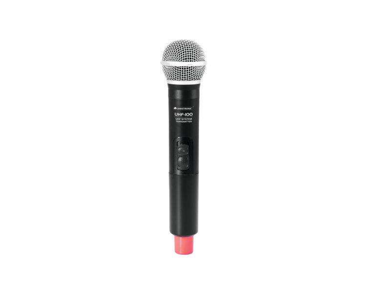 OMNITRONIC UHF-100 Handheld Microphone 828.1MHz (red)