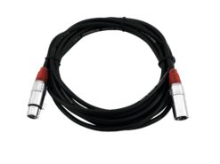 OMNITRONIC XLR cable 3pin 5m bk/rd