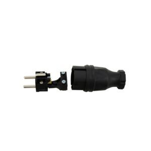 PC ELECTRIC Safety Plug Rubber bk