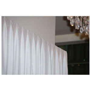 P&D Curtain - Medium Gloss Satin Con pieghe, 300(l) x 300(h)cm, 300 Gram/M2, Bianco