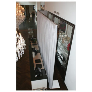 P&D Curtain - Medium Gloss Satin Con pieghe, 300(l) x 300(h)cm, 300 Gram/M2, Bianco
