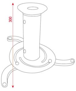 PRB-1 Staffa da soffitto per proiettore LCD corto