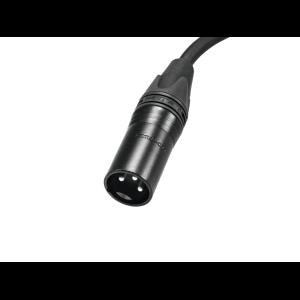 PSSO DMX cable XLR 3pin 3m bk Neutrik black connectors