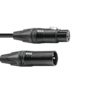 PSSO DMX cable XLR 3pin 5m bk Neutrik black connectors