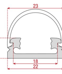 Profile Eco Surface 22 8 mm lunghezza 2m