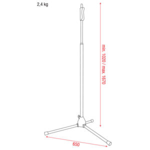 Quick Lock Microphone Stand 1020-1.670mm