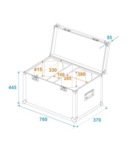 ROADINGER Flightcase 2x LED THA-100F/THA-120PC