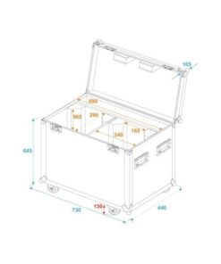 ROADINGER Flightcase 2x PFE-100/120