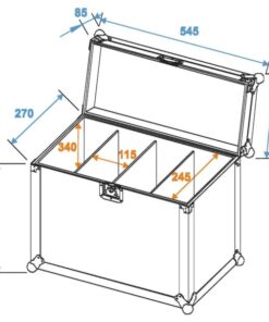 ROADINGER Flightcase EC-SL4M 4x SLS size M
