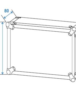 ROADINGER Rack Profi 8U 45cm with wheels
