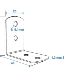 ROADINGER Small Corner Brace 25x40mm