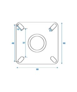 ROADINGER Swivel Castor 75mm grey