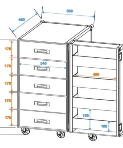 ROADINGER Universal Drawer Case TSF-1 with wheels