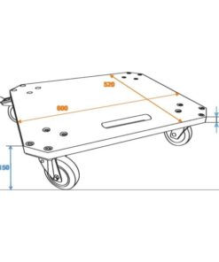 ROADINGER Wheel Board MDF 4 wheels 2 brakes