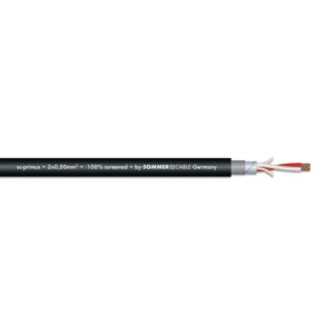 SOMMER CABLE Microphone cable 2x0.50 100m bk SC-Primus