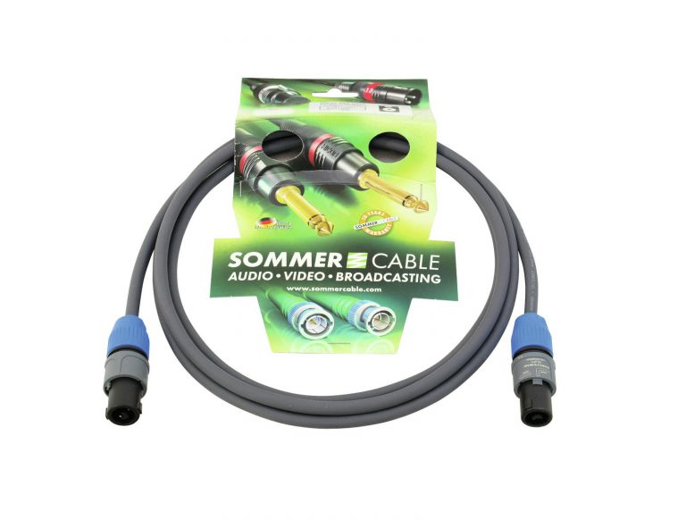 SOMMER CABLE Speaker cable Speakon 2x2.5 2.5m bk
