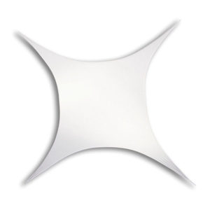 Stretch Shape Square 250cm x 125cm, colore bianco