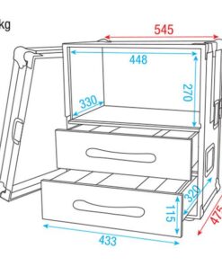 Wireless Microphone Case 2 striscia da 19