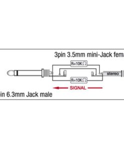 XGA11 - Jack/M mono > Mini Jack/F Inclusi 2 resistori da 10 kilo-Ohm