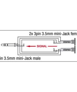 XGA15 - Mini Jack/M stereo > 2 x Mini Jack/F