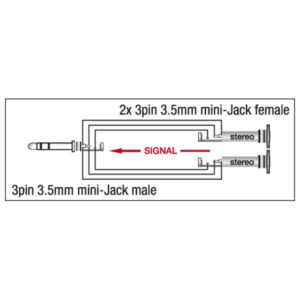 XGA15 - Mini Jack/M stereo > 2 x Mini Jack/F