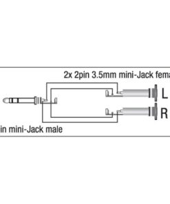 XGA16 - Mini Jack/M stereo > 2 x Mini Jack/F