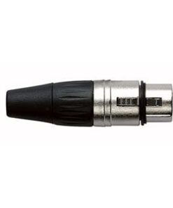 XLR 3p. Connector Female, Nickel housing Nero