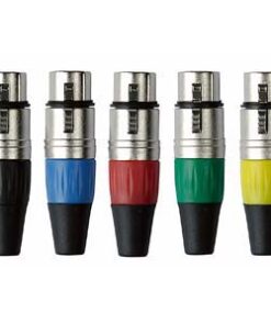 XLR 3p. Connector Female, Nickel housing Nero