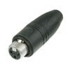 XLR 3p. 'Heavy Duty' IP Connector Female Alloggiamento in metallo nero, contatti in argento