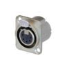 XLR 5p. Chassis Female Contatti in argento, alloggiamento in nichel