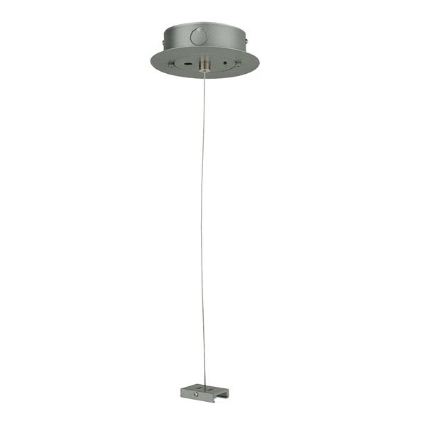 3-Phase Ceiling Suspension Kit Argento RAL9006) - Con cavo in acciaio max. 1500 mm