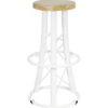 ALUTRUSS Bar Stool, curved white